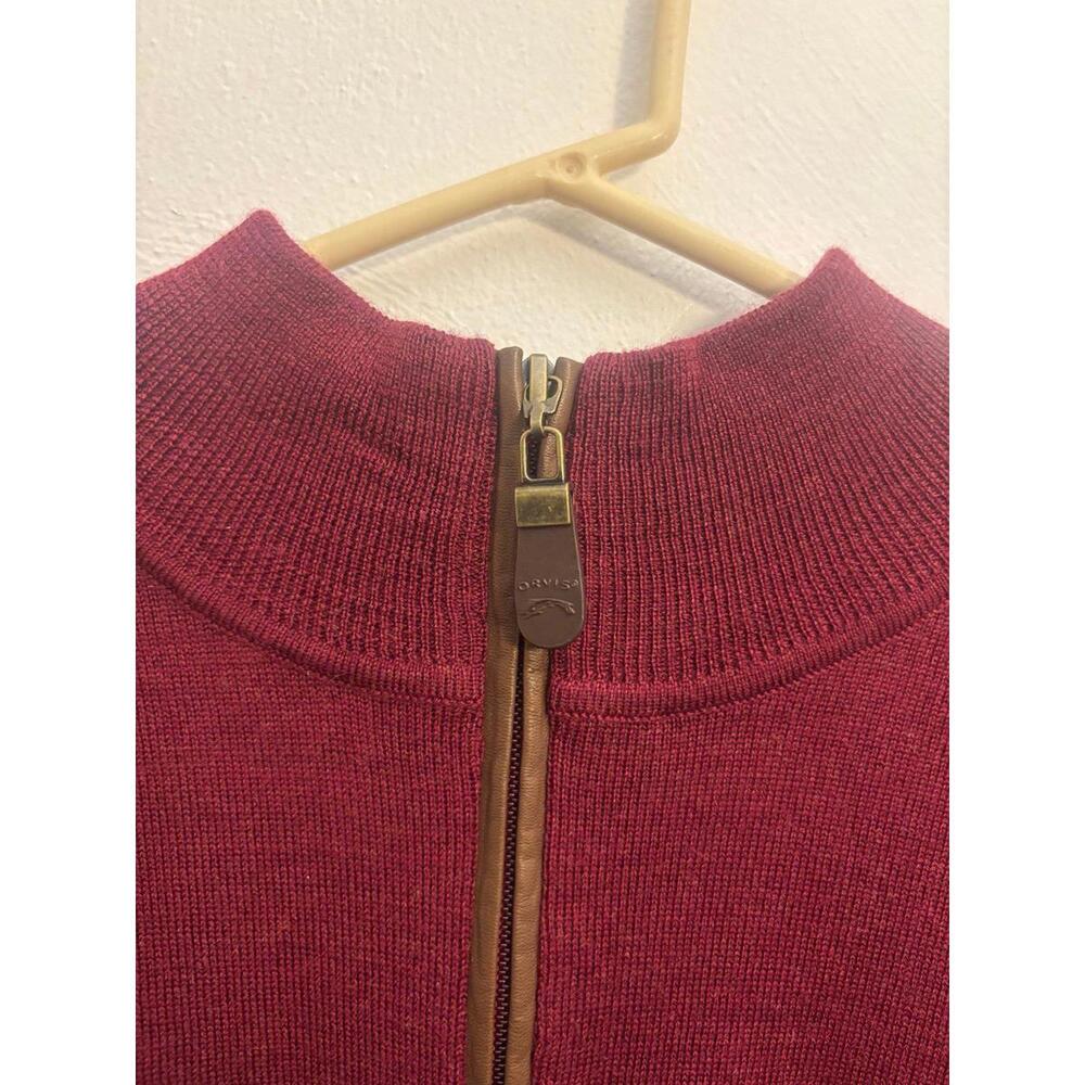 Orvis Quarter Zip 100% Merino Wool Sweater Size XL - Picture 3 of 7